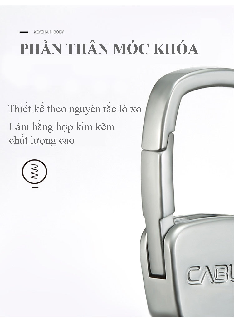 Móc Chìa Khóa Da Bò Cao Cấp Cabule, Móc Khóa Xe Hơi Xe Máy Sang Trọng Thanh Lịch