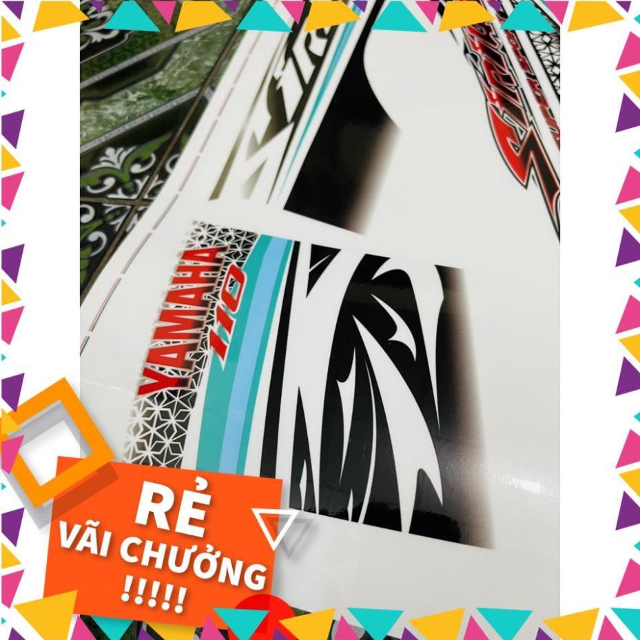 Tem Rời Sisius Mẫu Hoa Văn Trắng Xanh