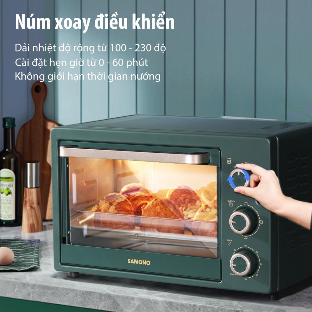 Lò nướng điện SAMONO SW-EOG23 - Dung tích lớn 23L - 3 Chế Độ Nướng - HÀNG CHÍNH HÃNG