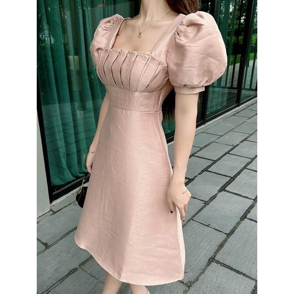 ĐẦM XẾP LI NGỰC TAY BÚP 3 MÀU - FREESIZE