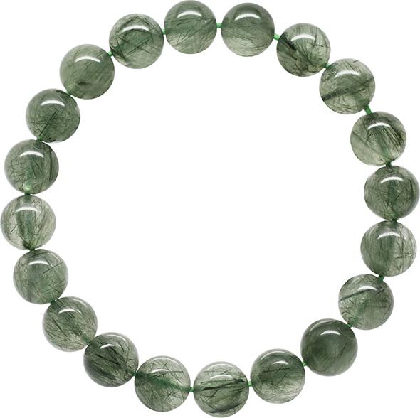 Vòng Thạch Anh Tóc (9mm) Ngọc Quý Gemstones VT72 -  Xanh