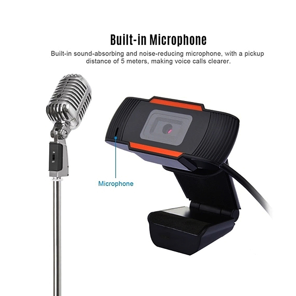Webcam HD 1080P 2MP 30 - Tự động lấy nét - Giảm tiếng ồn dành cho Máy tính xách tay USB Plug & Play