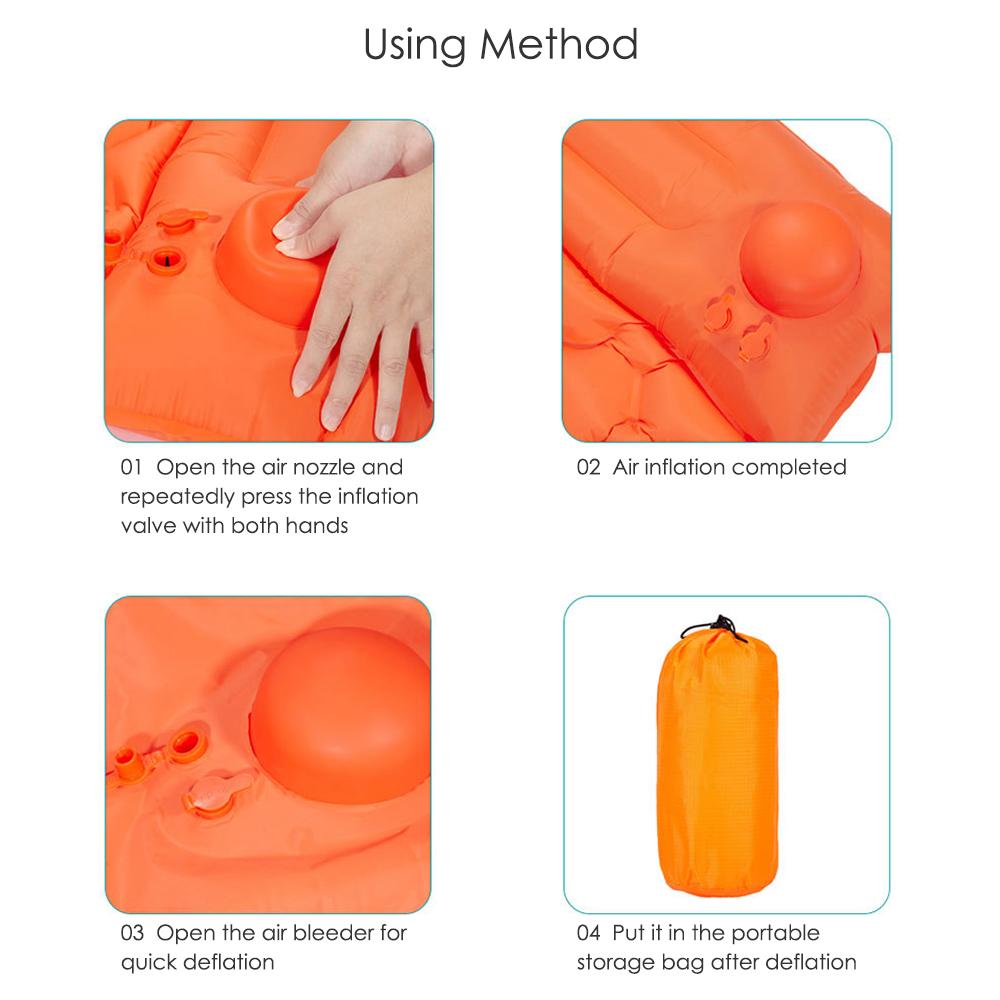 Đệm hơi có miếng lót ngủ khi đi dã ngoại