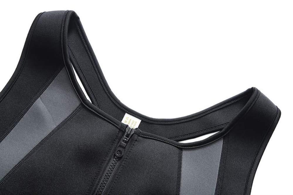 Men's Vest Zipper Fitness Girdle Sports Sweat Suit Shapewear Abdomen Vest