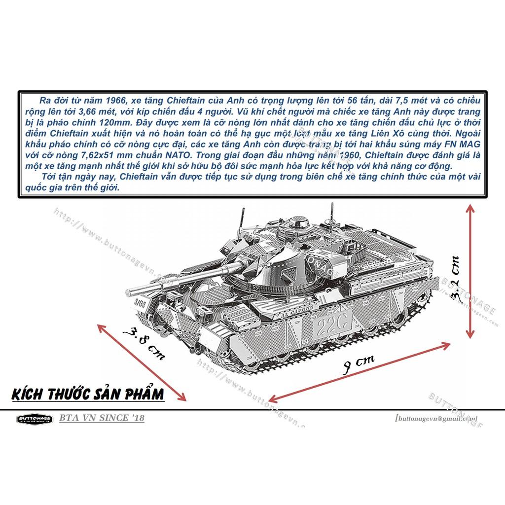 Mô Hình Lắp Ráp 3d Xe tăng Chieftain MK50 - Anh
