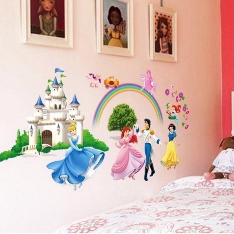Decal dán tường, tranh dán tường công chúa và hoàng tử