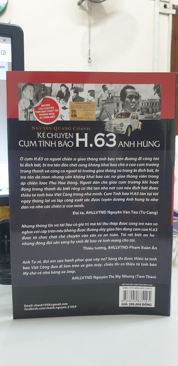 KỂ CHUYỆN CỤM TÌNH BÁO H.63 ANH HÙNG - Nguyễn Quang Chánh – Nxb Tổng hợp Tp Hồ Chí Minh (Bìa mềm)