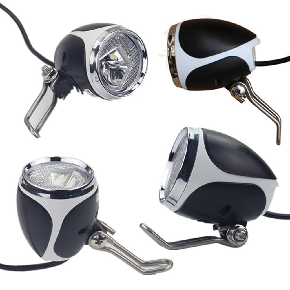 Đèn trước xe đạp điện 12-80V có còi cho Kugoo Electric Kick Scooter Xe đạp điện Đèn pha Led Phụ kiện đi xe đạp Màu sắc: Trắng