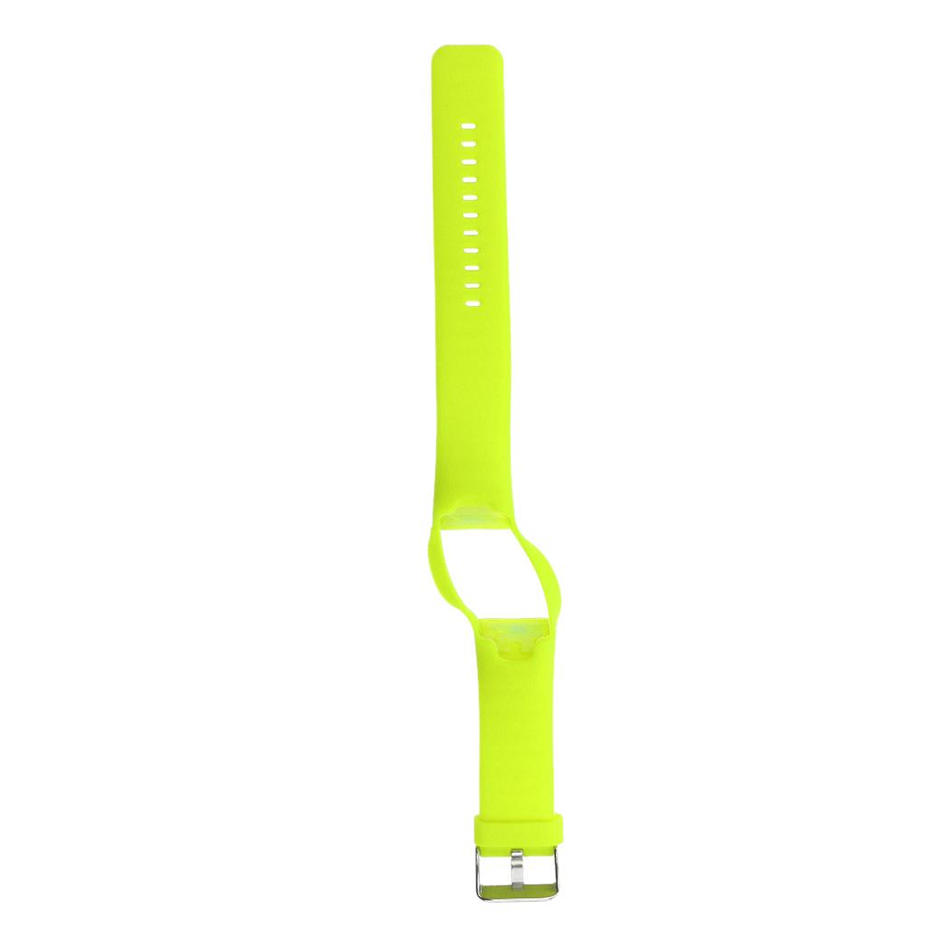 Silicoine Waterproof Fitness Sports Smart Wear Bracelet Strap Bandage Wristband with Metal Buckle for Polar A360 Smart Watch - Fluorescent green