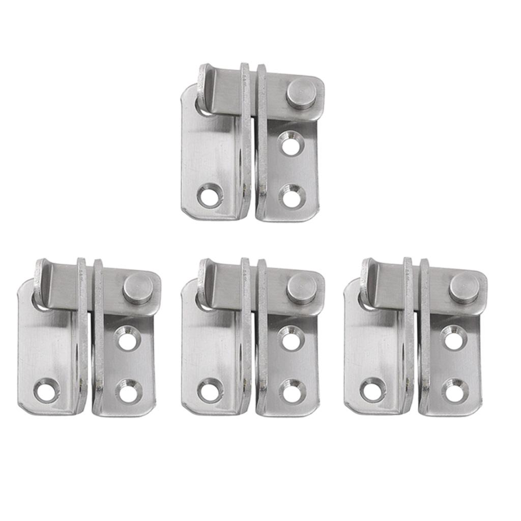 4x Stainless Steel Hasp Cabinet Door Latch Security Lock Hardware Right open