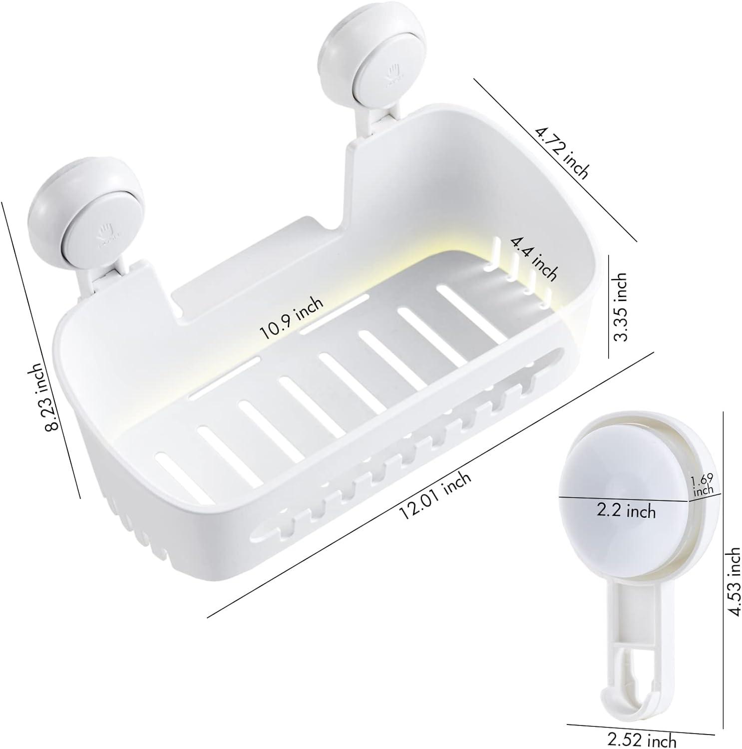Giá đỡ vòi hoa sen với cốc hút không gian Không khoan giỏ lưu trữ giá đỡ vòi hoa sen cho dầu gội và đồ vệ sinh cá nhân