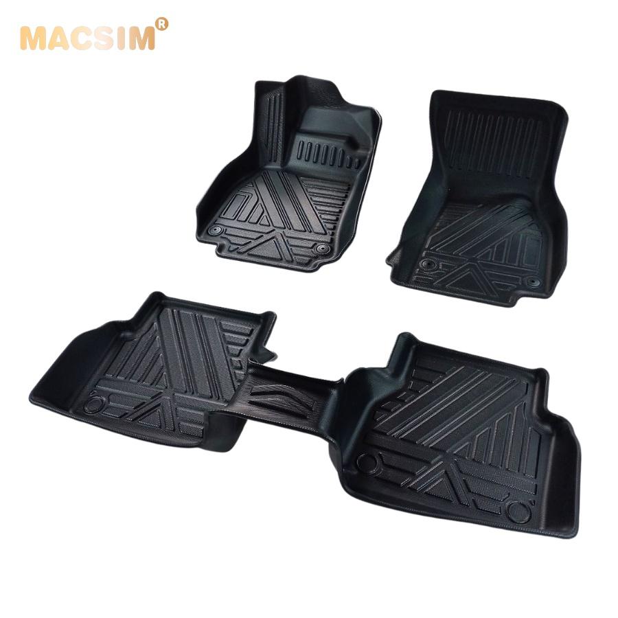 Thảm lót sàn xe ô tô Audi A7 2019 - 2021 Nhãn hiệu Macsim chất liệu nhựa TPE cao cấp màu đen