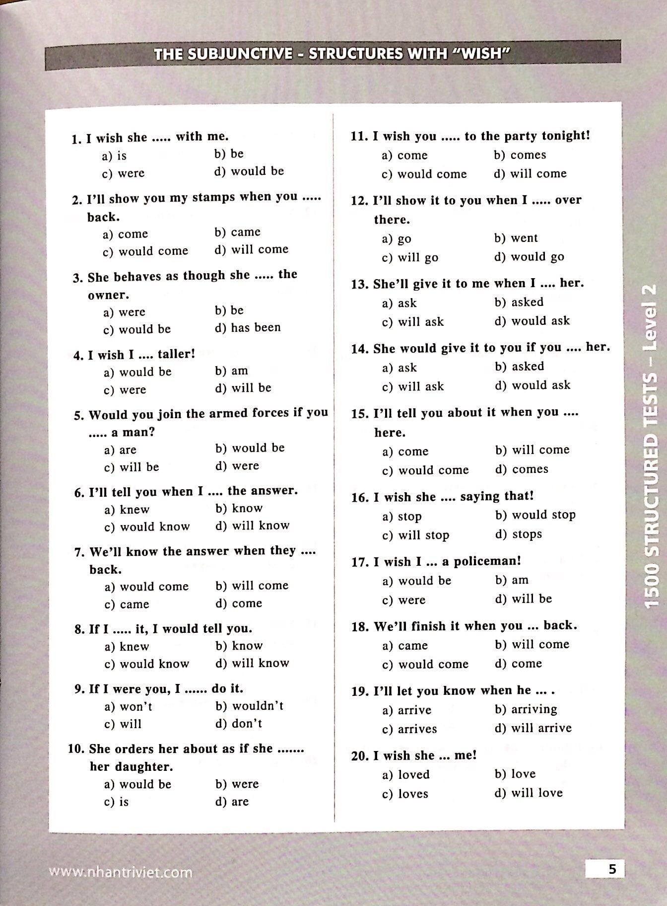 Sách 1500 Structured Tests Leve 2 (Không CD)