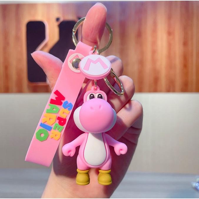 Móc chìa khóa supper Mario khủng long - Phụ kiện túi xách balo quà lưu niệm