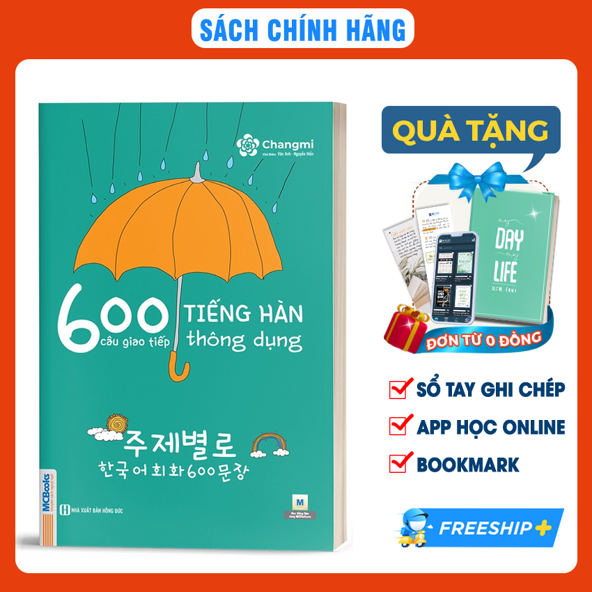 Sách 600 Câu Giao Tiếp Tiếng Hàn Thông Dụng Dành Cho Người Tự Học