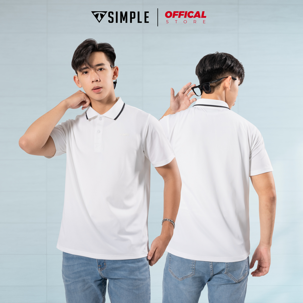 Áo thun polo nam TSIMPLE có cổ vải thun cá sấu cotton form rộng A021001