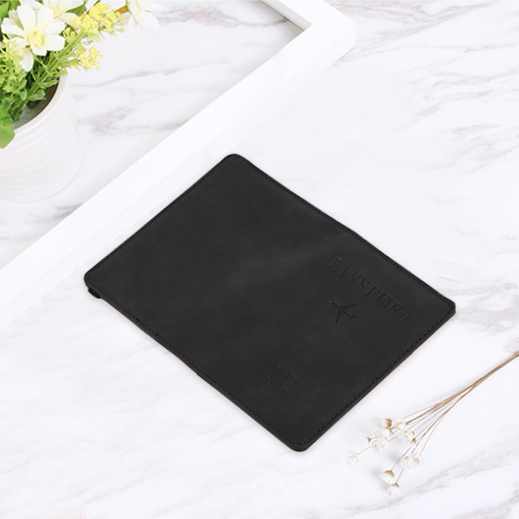 Passports Holder Document Organizer Case Card Case Black