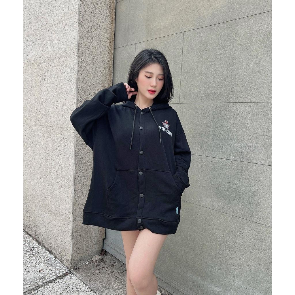 ÁO KHOÁC HOODIE NÚT GÀI BASIC