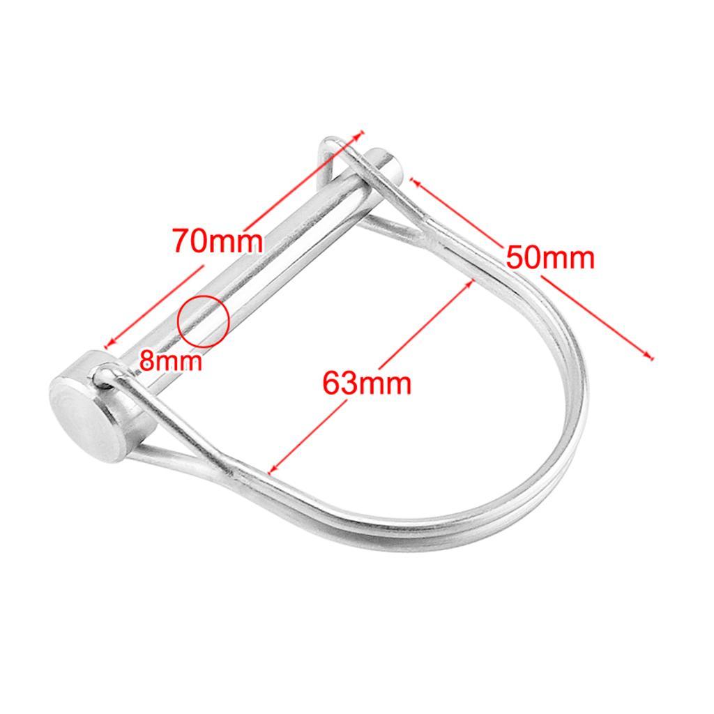 4x 316 Stainless Steel Round Arch Locking Lock Pin For Marine Trailers
