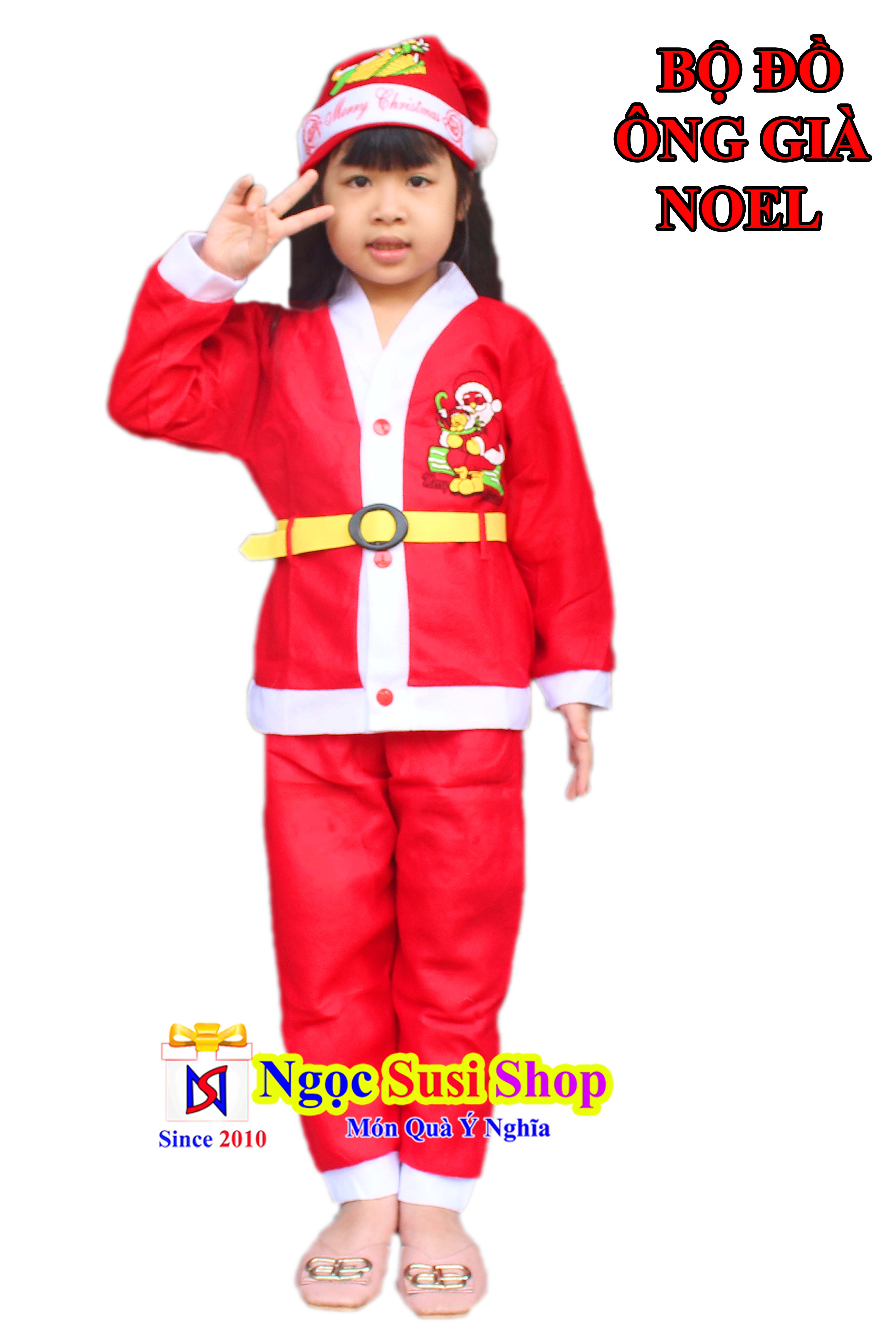 BỘ ĐỒ NOEL CHO BÉ QUẦN ÁO NOEL CHO BÉ TỪ 1 - 10 TUỔI CHẤT VẢI NỈ - TRANG PHỤC NOEL