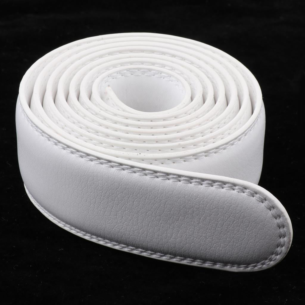 2x Replacement PU Leather Belt Without Buckle Double Stitching for Men 3.5cm