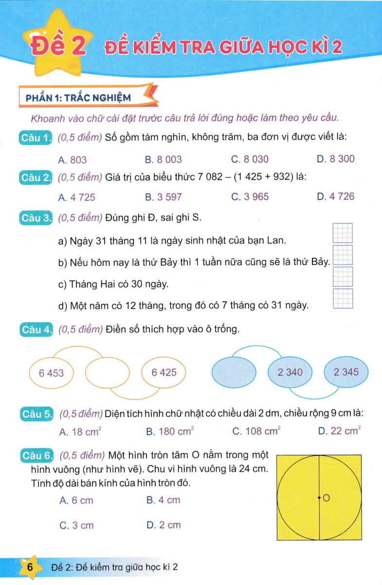 ND - Đề Kiểm Tra Toán 3 Học Kì 2