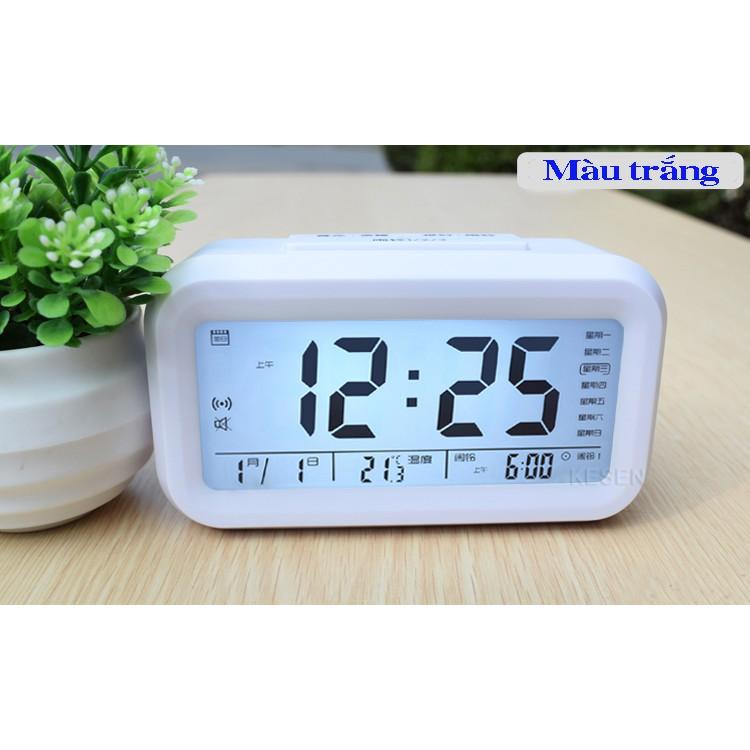 Đồng hồ để bàn điện tử kiêm lịch và nhiệt kế