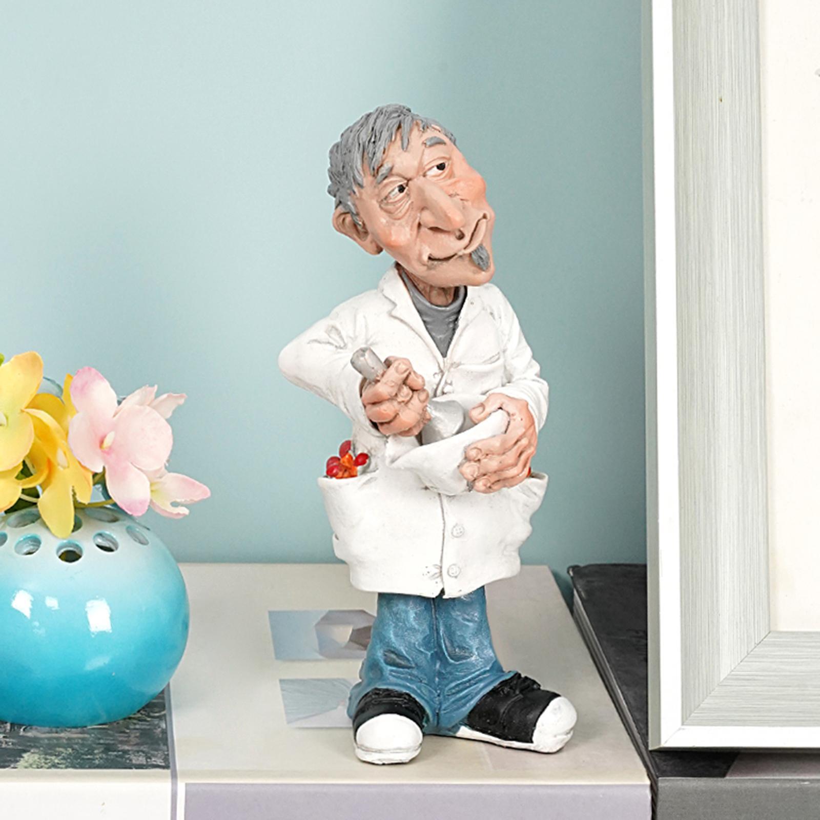 Doctor Statue Resin Figurine Crafts for Bookshelf Office Decoration