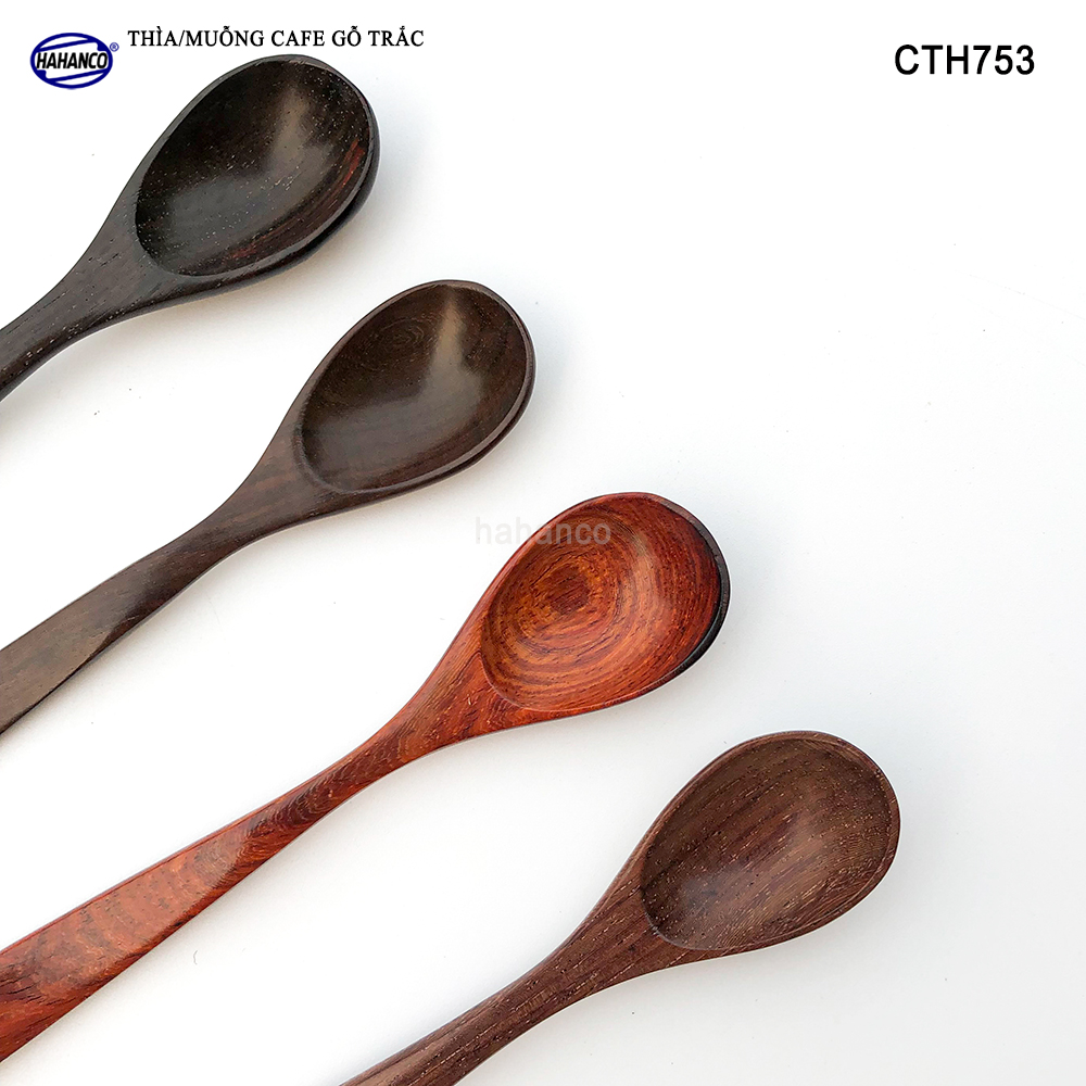 Thìa Cà Phê, muỗng pha trà, gỗ Trắc/Cẩm Chuôi uốn lượn sóng/Độc đáo - CTH753