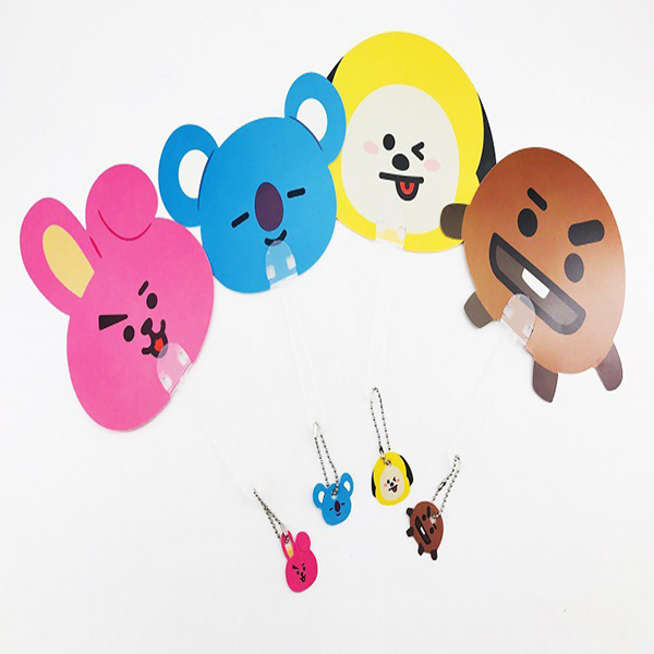 Quạt Cầm Tay Hình Các Nhân Vật BT21 Dành Cho Fan Hâm Mộ BTS