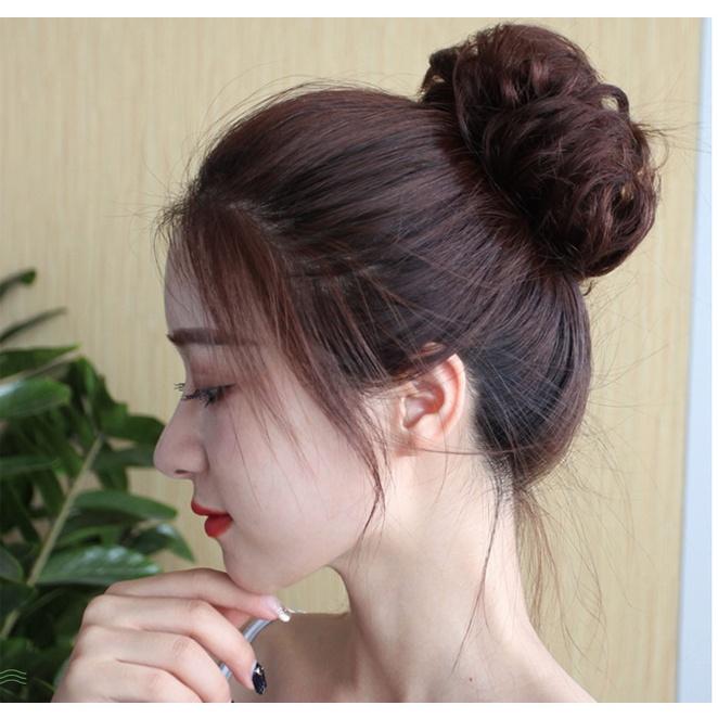 Búi tóc giả trung niên xoăn Hàn Quốc cao cấp - TGBX