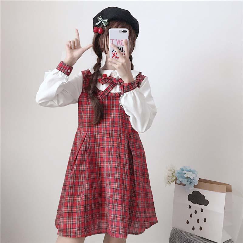 Đầm dạo phố cổ sen caro Mã: DA5159