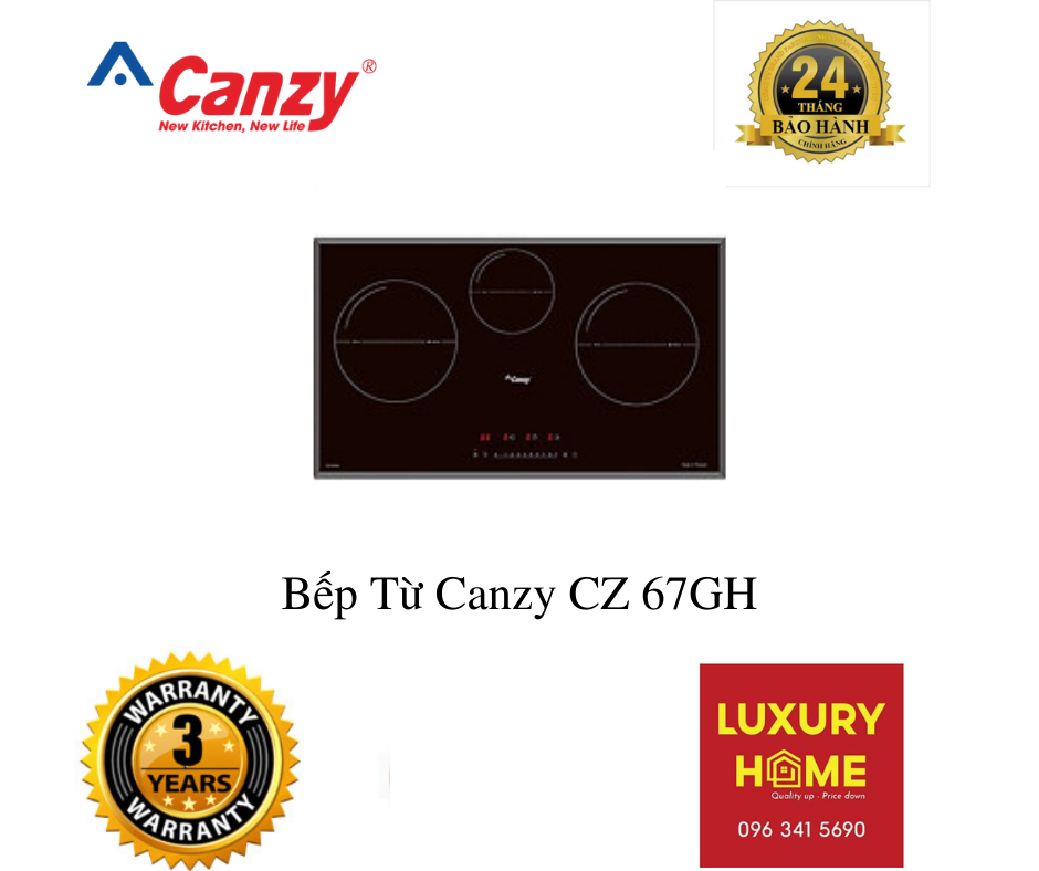 Bếp Từ Canzy CZ 67GH xuất xứ Thái Lan hàng chính hãng