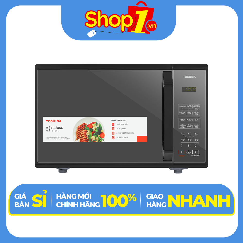 Lò vi sóng Toshiba MM-EM25PE(BM) 25 lít - Hàng chính hãng - Chỉ giao HCM