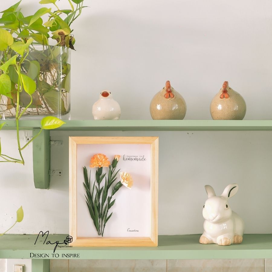 Tranh hoa giấy handmade trang trí cao cấp cm - HOA CẨM CHƯỚNG Maypaperflower Hoa giấy nghệ thuật