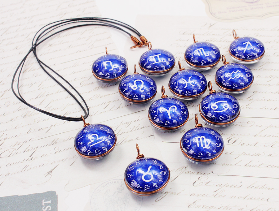 Dây chuyền 12 cung hoàng đạo Zodiac màu sắc tươi sáng 06647-DC004