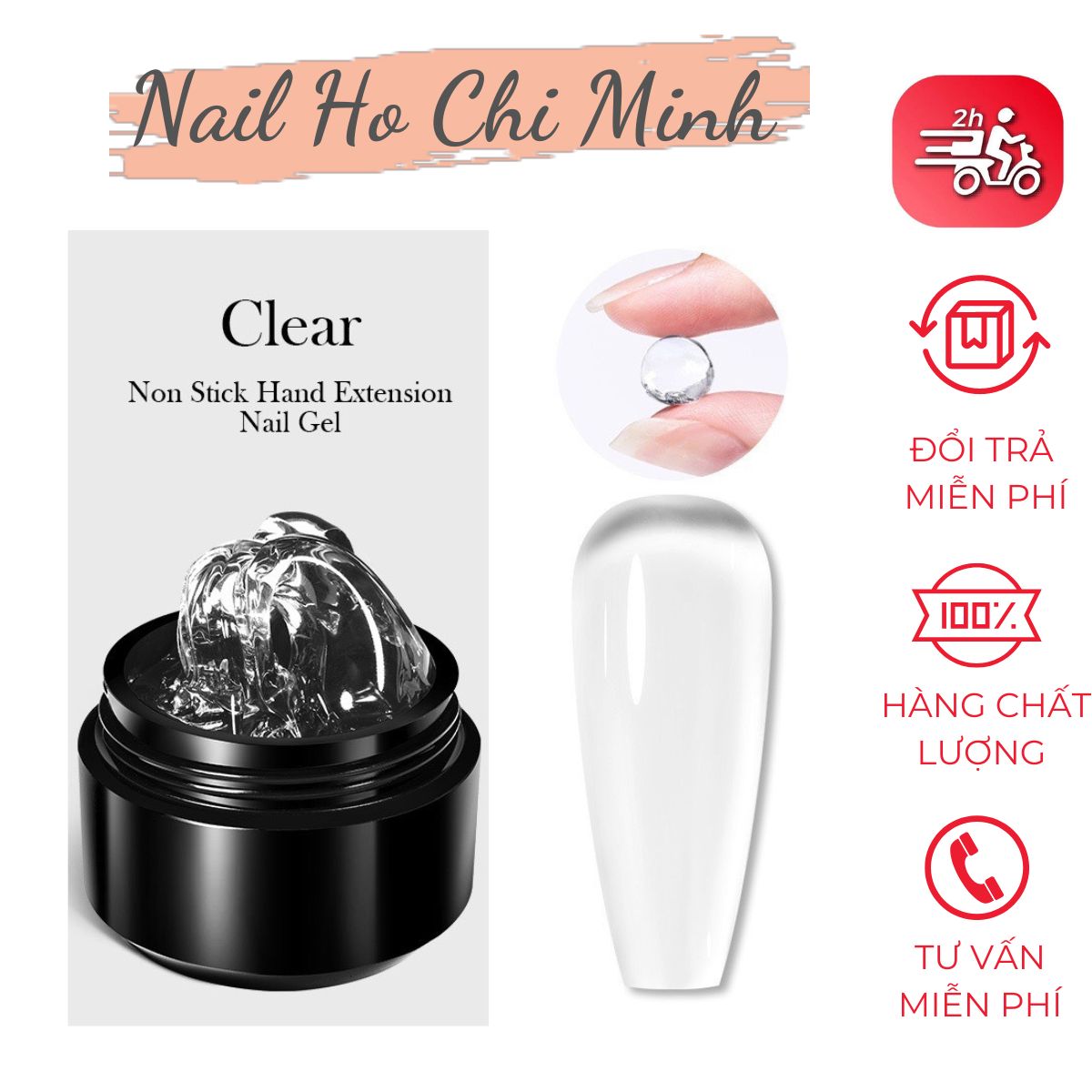 [Sản phẩm mới]Gel định hình Huaxi gắn móng úp,nặn charm, định hình móng, gel gôm... chuyên dụng hủ lớn 30g