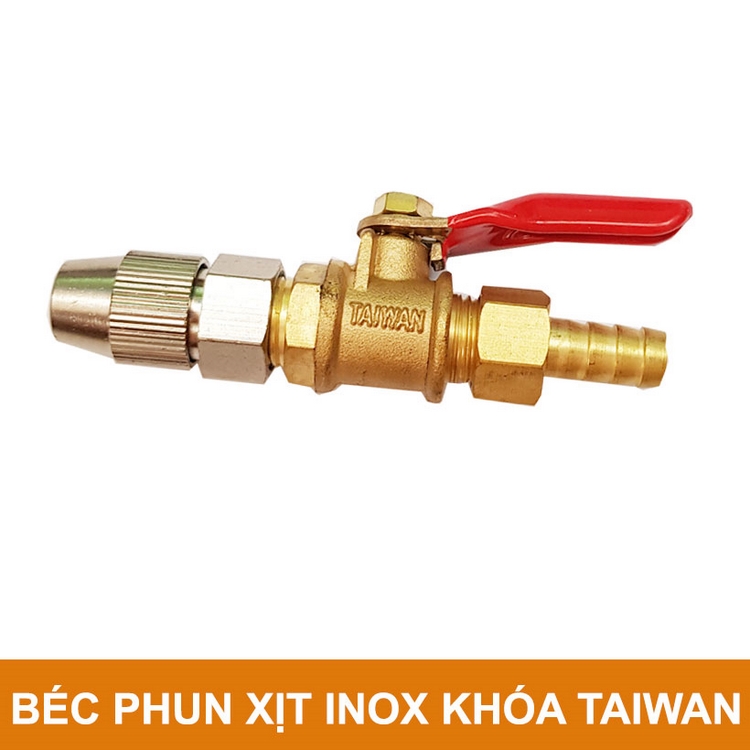 Béc phun xịt inox khoá nước Taiwan chỉnh tia