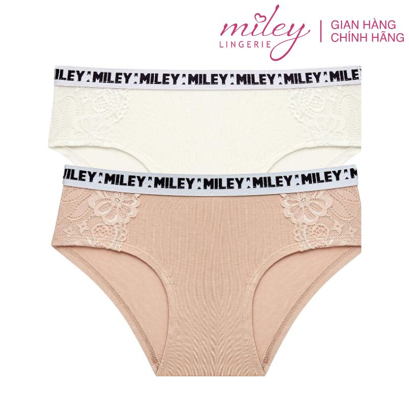 Bộ 2 Quần Lót Nữ Cotton Phối Ren Miley Lingerie FCB_04