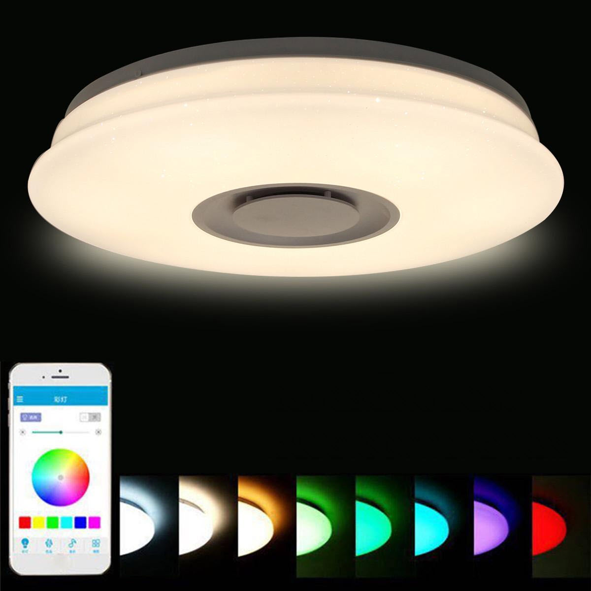 Đèn LED Ốp Trần Công Suất 36W/72W đổi màu RGB kiêm loa Bluetooth thông minh - Kết nối với điện thoại qua Bluetooth PD