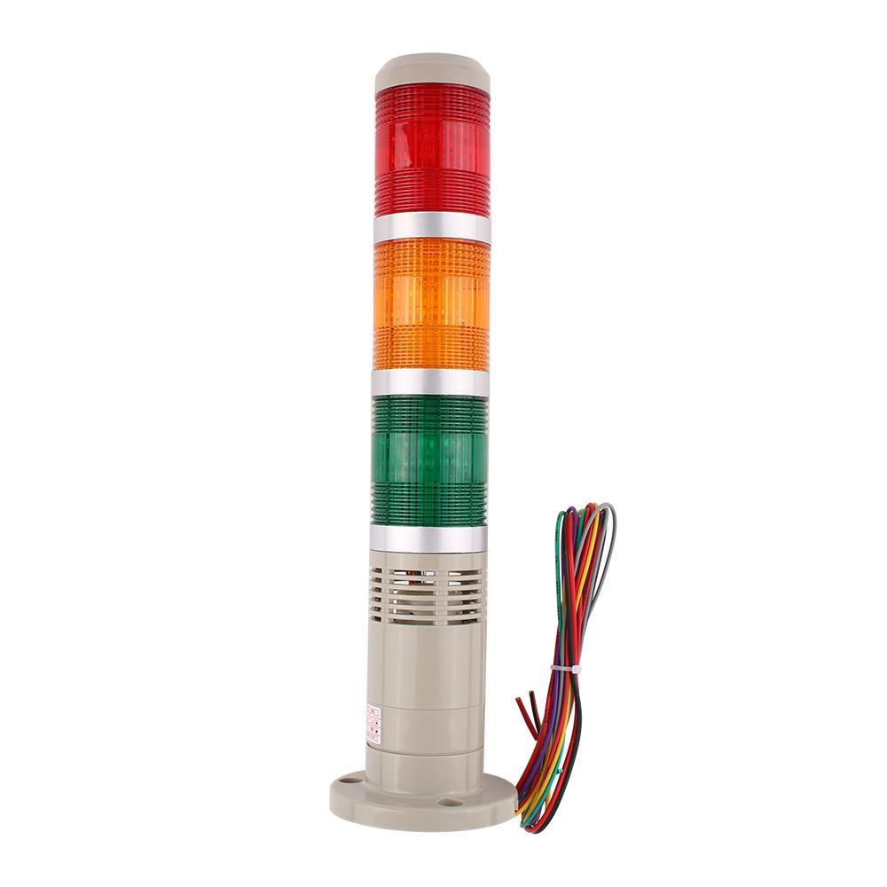 12V 24V Industrial Signal Tower Safety Stack Alarm Light LGP505 Led Multilayer Buzzer Caution Warning Lamp For Machine 110V 220V