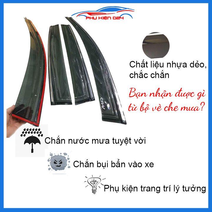 Vè mưa CRV 2012-2013-2014-2015-2016 vè chỉ mạ che mưa bảo vệ xe