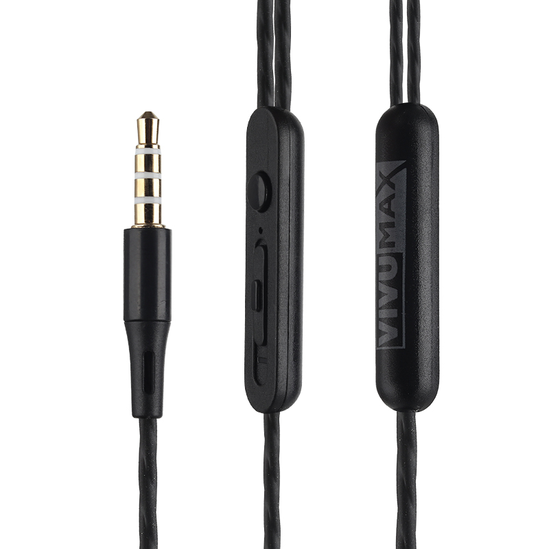 Tai nghe nhét tai có dây VivuMax J12 - Jack cắm 3.5mm, có Mic/Microphone - Cho iOS/Apple , Android Màu Trắng/Đen - Hàng Chính Hãng