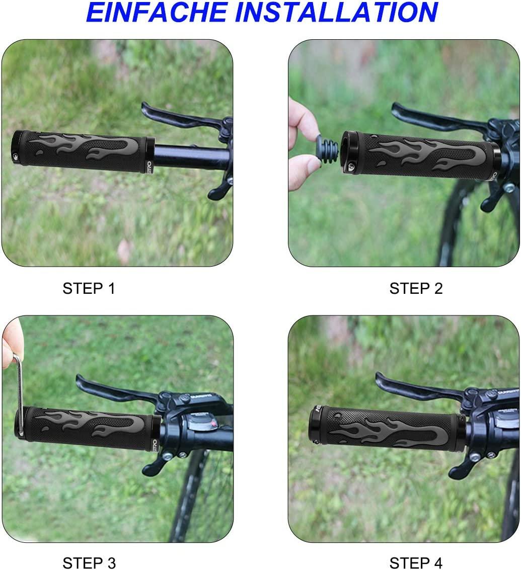 Tay lái xe đạp Tay cầm bằng cao su chống trượt Tay cầm MTB tiện dụng, khóa đôi
