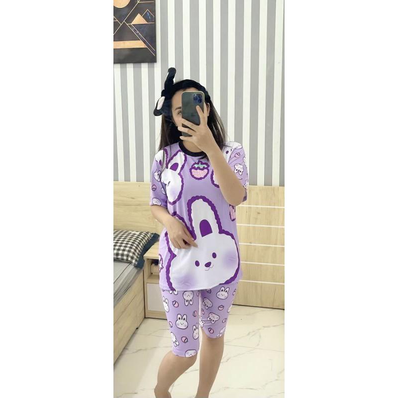 Bộ ngố thun lạnh in 3D bé gái size đại cồ - Đồ bộ bé gái