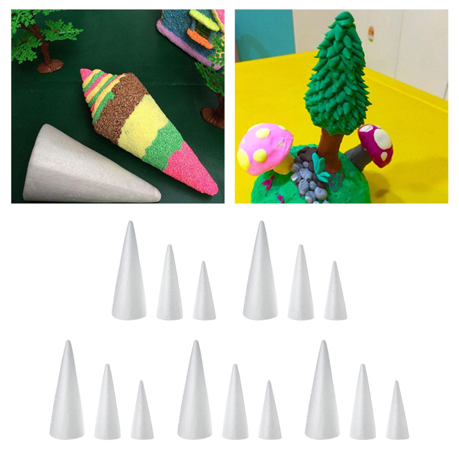 15x Foam Cones Foam Tree Cones for Classroom Activities Party Children Kids