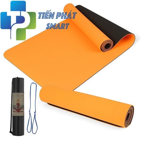 Thảm Tập Yoga TPE 6mm 2 Lớp + Tặng Kèm Túi Và Dây Buộc