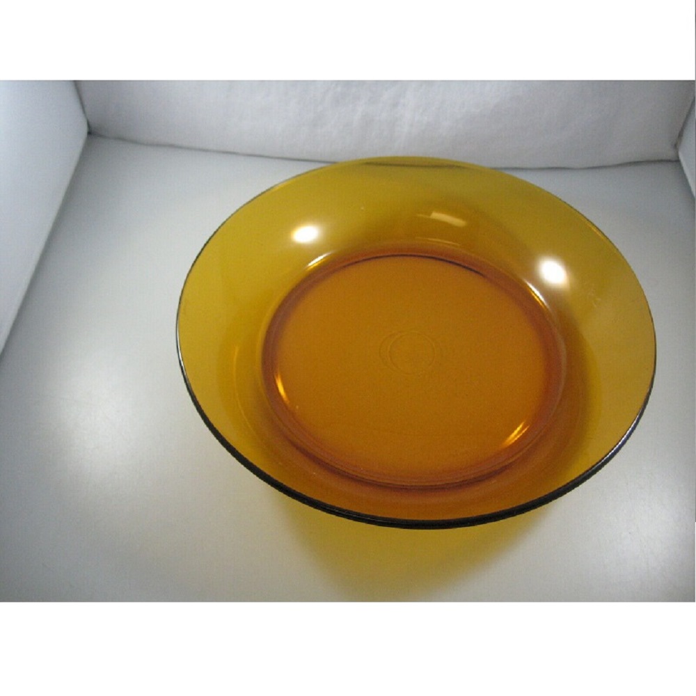 Bộ 4 dĩa D3016D Duralex - Lys hổ phách Amber 14.5cm Thủy tinh cường lực cao cấp Pháp