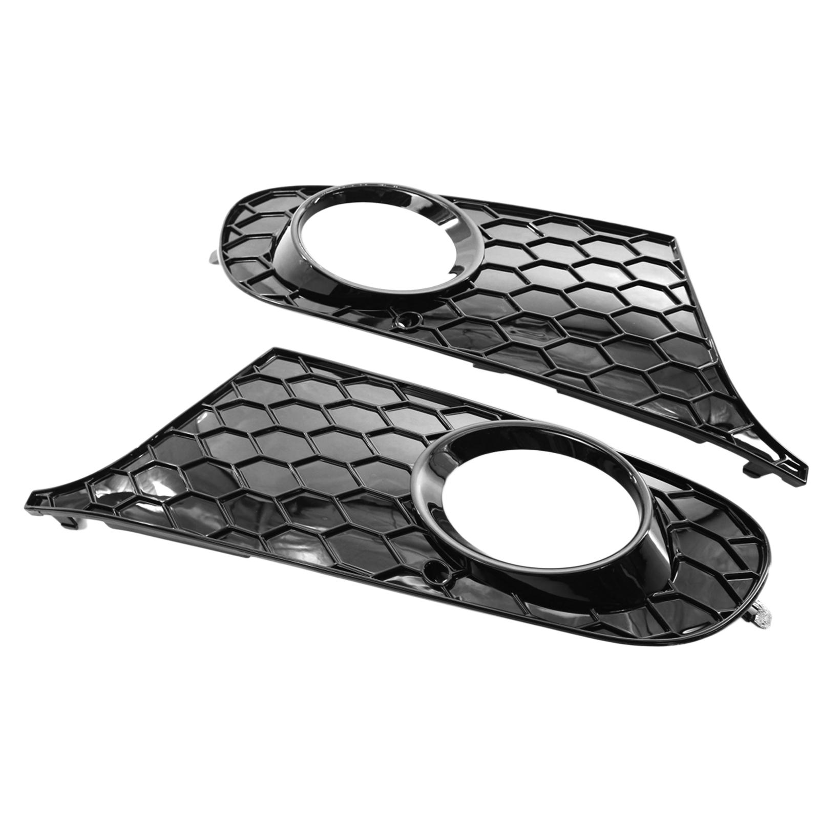 Front Bumper Grille Mesh Grill Fog Light Cover Replacement for VW Golf 6 MK6 Non-GTI 2009-13