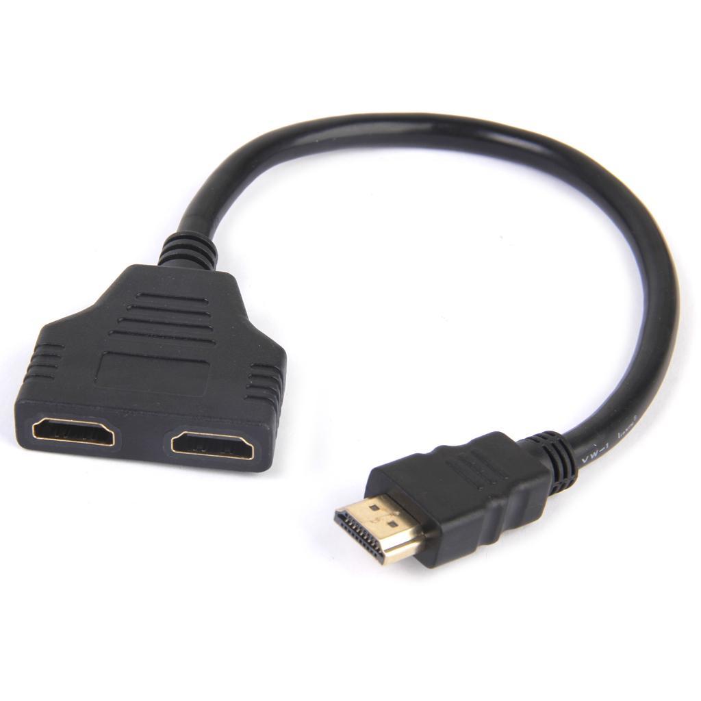 Male to 2 Female Adapter Cable Converter for HDTV LCD Monitor